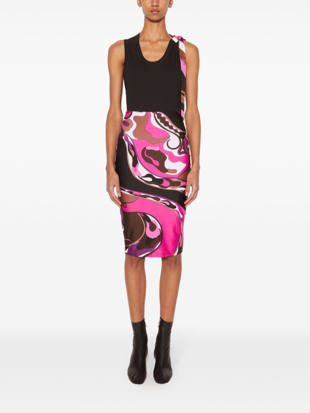 Pucci-Inspired Fuchsia Graphic Print Pencil Skirt image 4