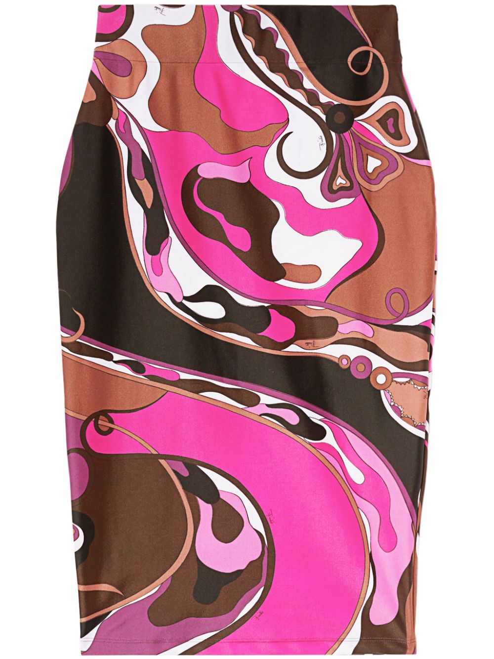 Pucci-Inspired Fuchsia Graphic Print Pencil Skirt image 0