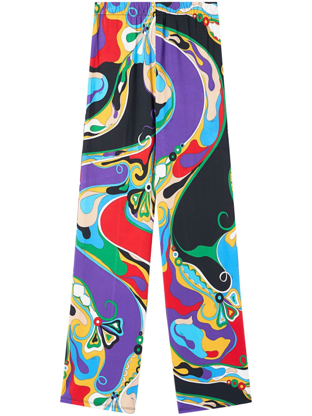 Pucci-Print Satin Trousers in Purple image 0