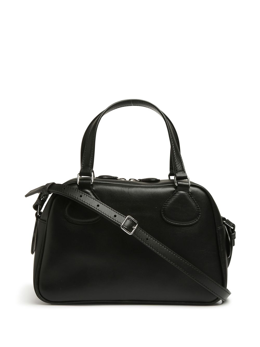 COURREGES Re-Edition Black Calf Leather Top Handle Bag image 1