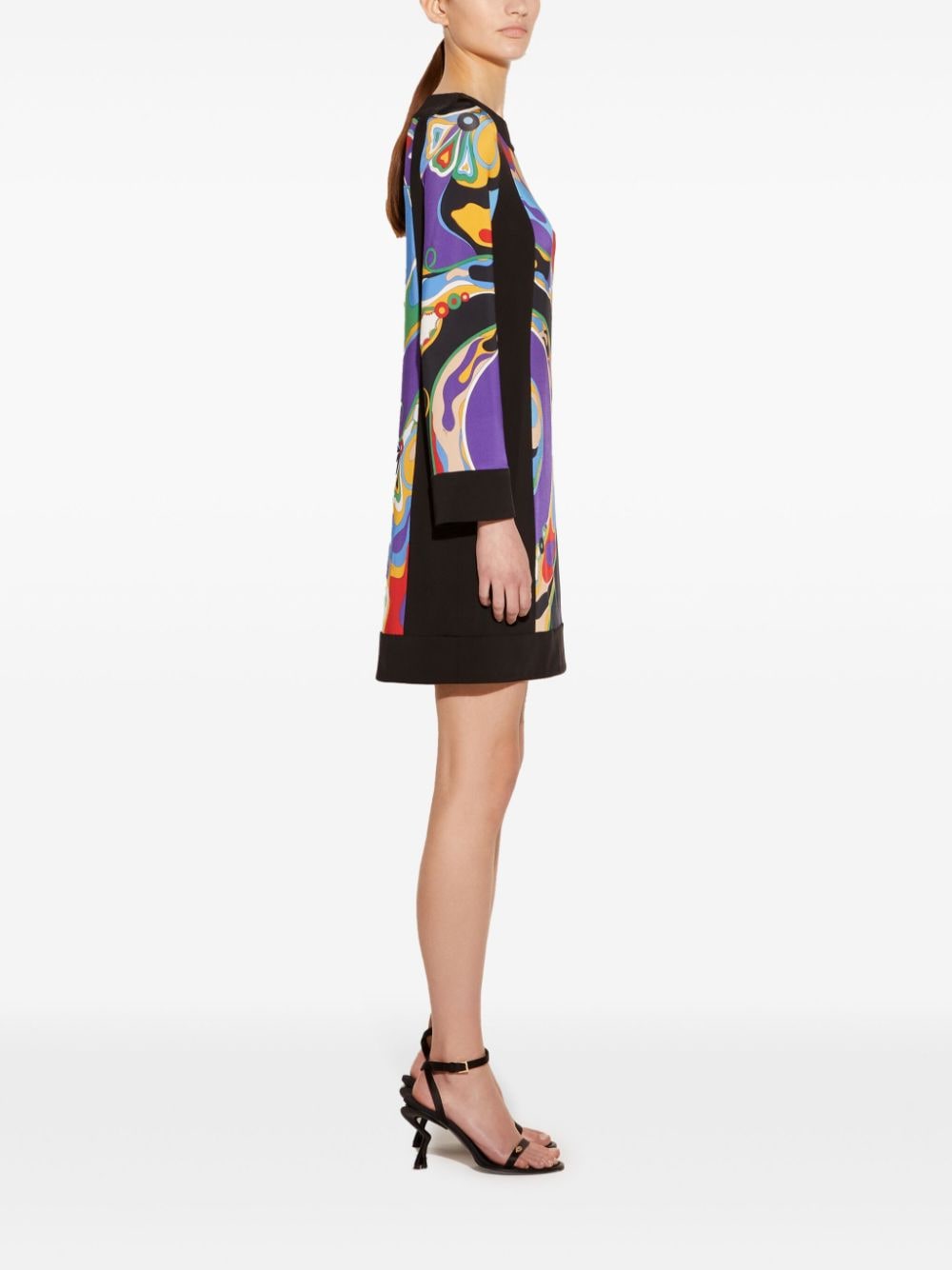 Purple Pucci-Print A-Line Dress image 4