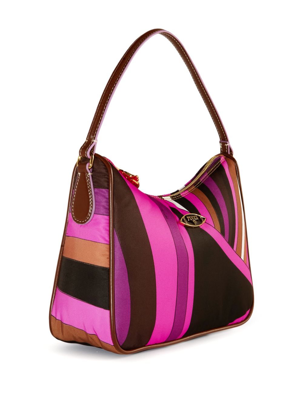 Pucci Fuchsia Graphic Print Leather Top Handle Bag image 3