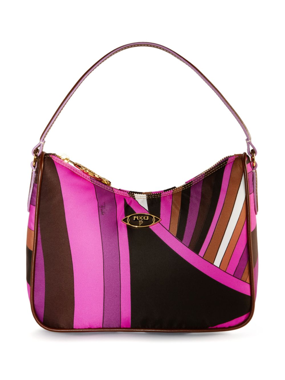 Pucci Fuchsia Graphic Print Leather Top Handle Bag image 0