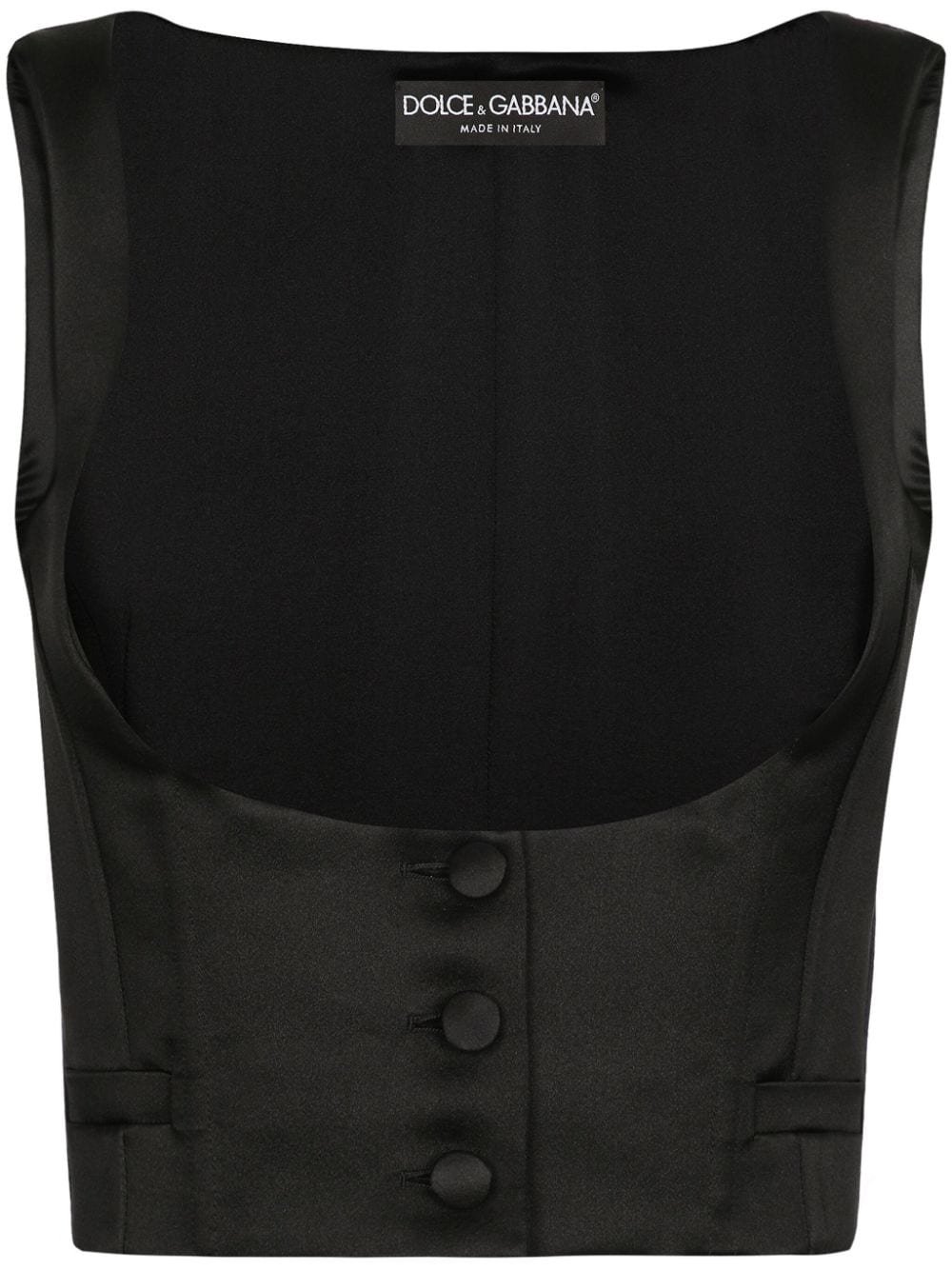 Dolce & Gabbana Black Silk Blend Sleeveless Sweater image 0