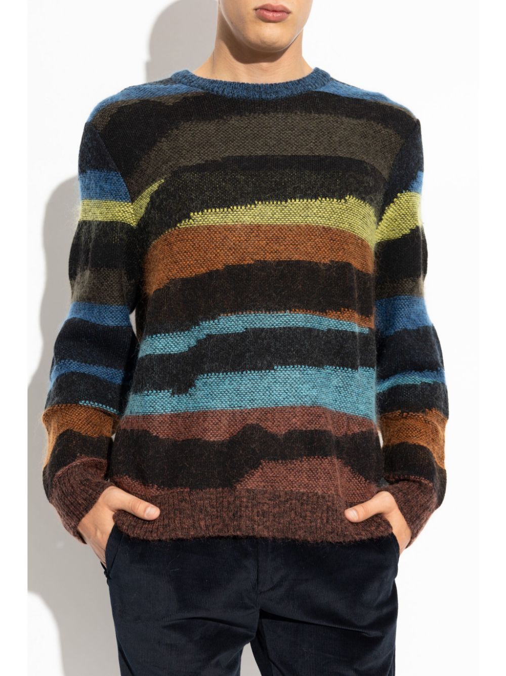 Paul Smith Multicolor Stripe Cotton Blend Crew Neck Sweater image 1