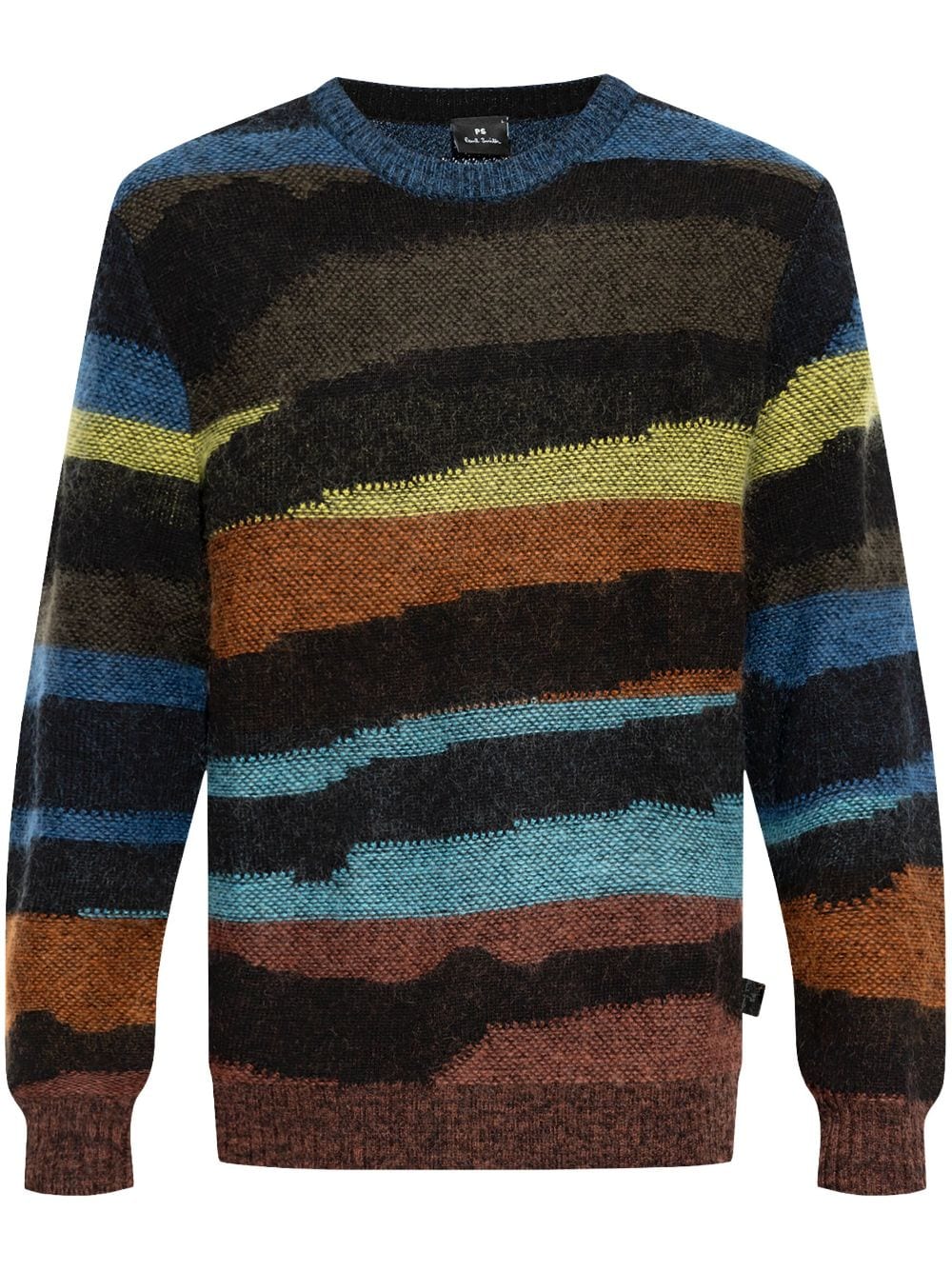 Paul Smith Multicolor Stripe Cotton Blend Crew Neck Sweater image 0