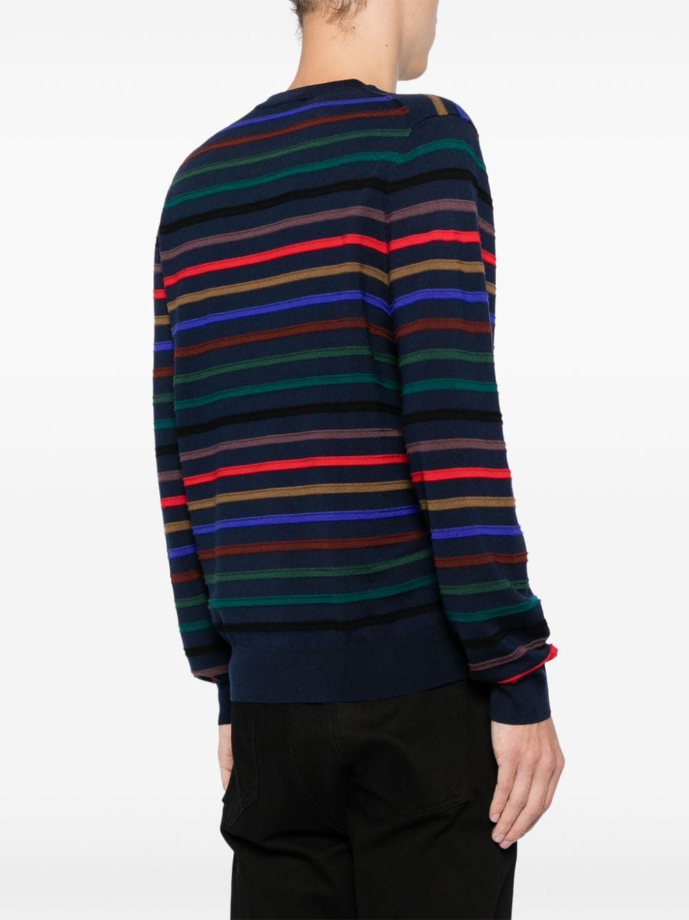 Paul Smith Blue & Multicolor Striped Merino Wool Sweater image 2