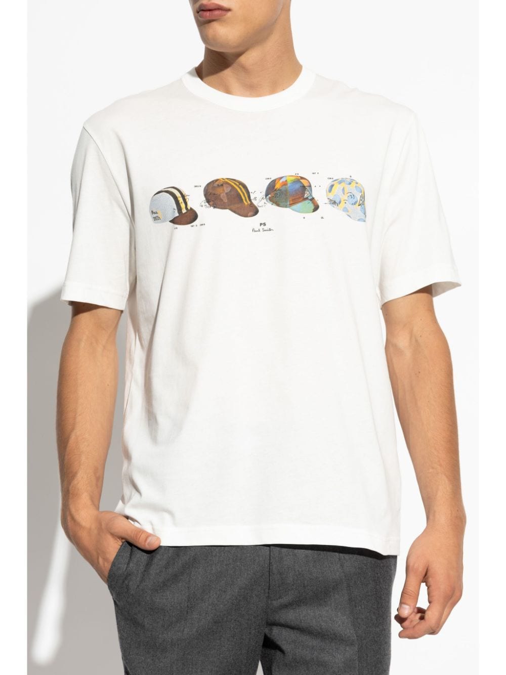 Paul Smith Graphic Print Crew Neck T-Shirt - White image 3