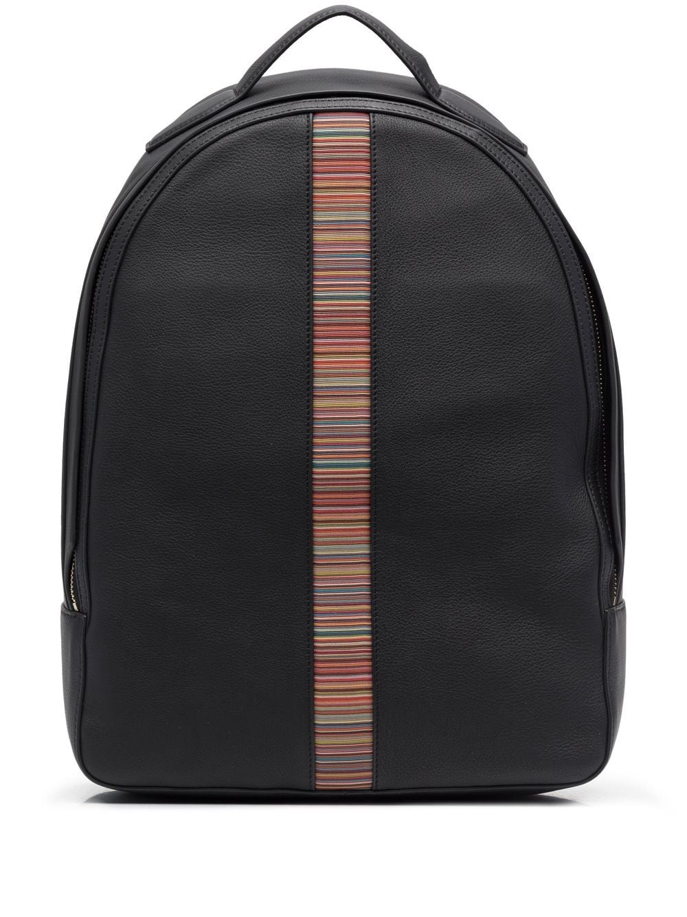 Paul Smith Black Calfskin Icon Striped Tote Bag image 0