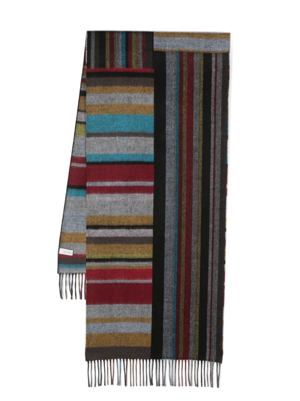 Paul Smith Multicolor Knitted Scarf with Fringed Edge image 0