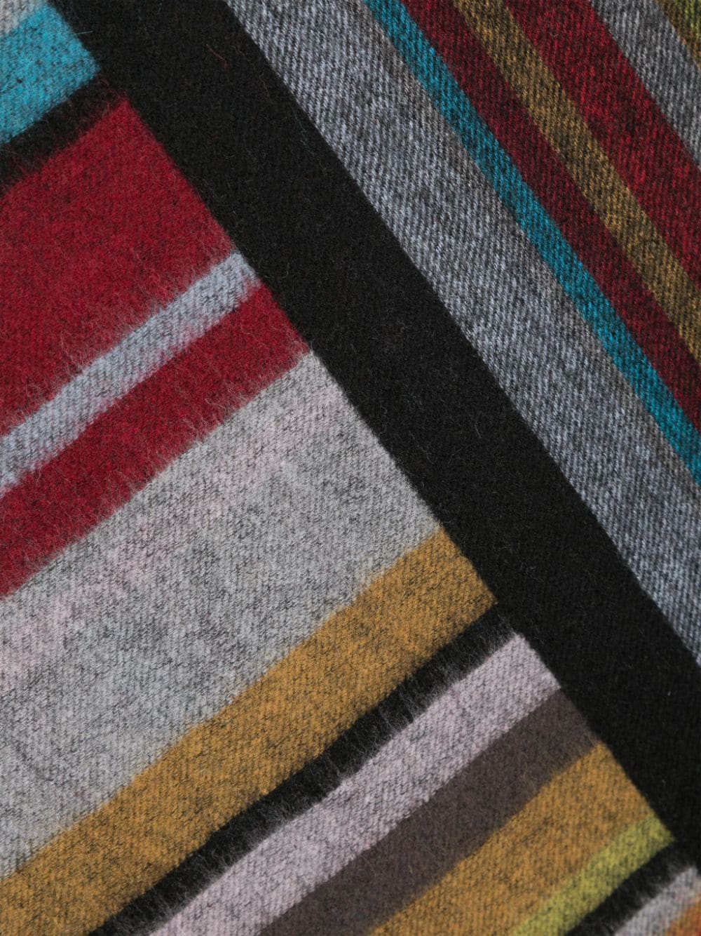 Paul Smith Multicolor Knitted Scarf with Fringed Edge image 1