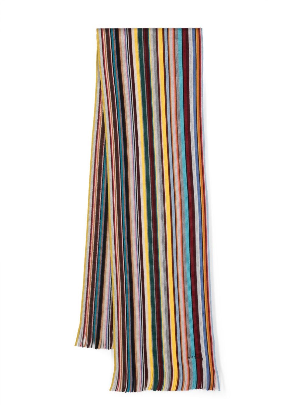 Paul Smith Multicolor Striped Merino Wool Scarf image 0