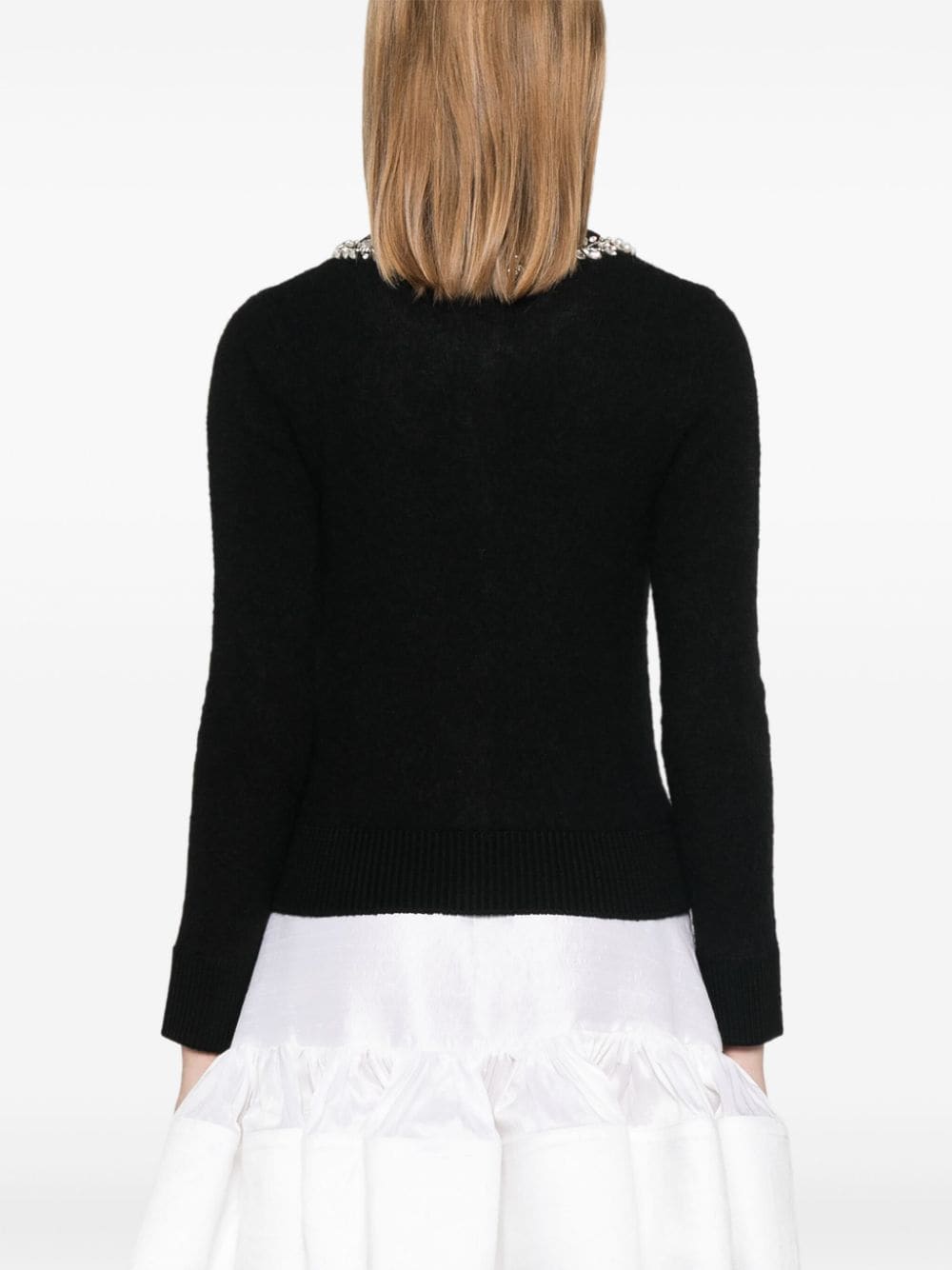 ERMANNO FIRENZE Black Crystal-Embellished Knit Sweater image 2