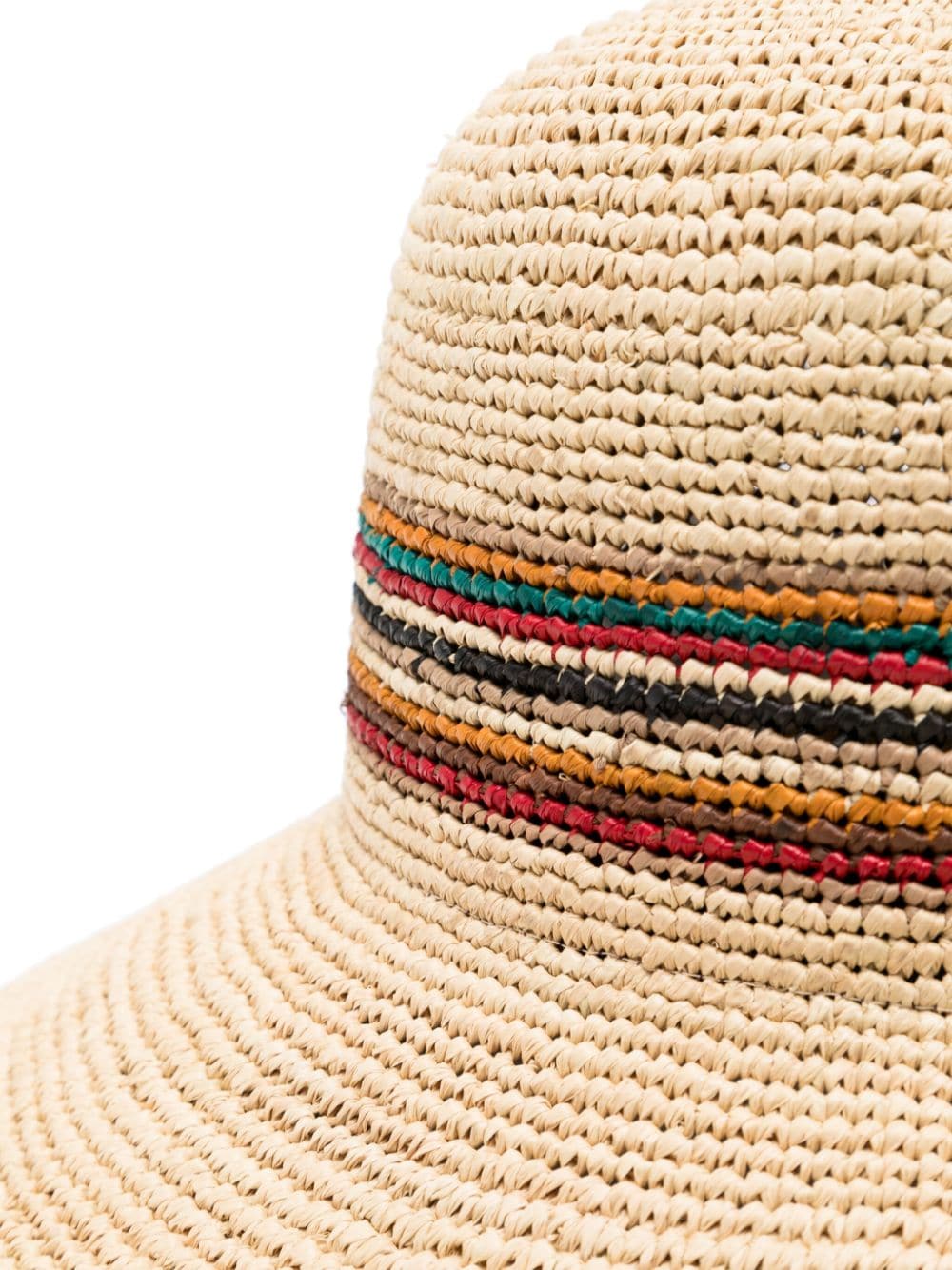 Paul Smith Beige Straw Fedora Hat with Grosgrain Ribbon Trim image 1