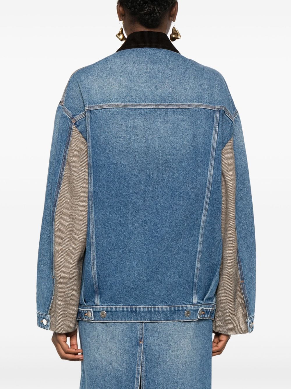 Stella McCartney Blue Denim Tweed Coat image 1