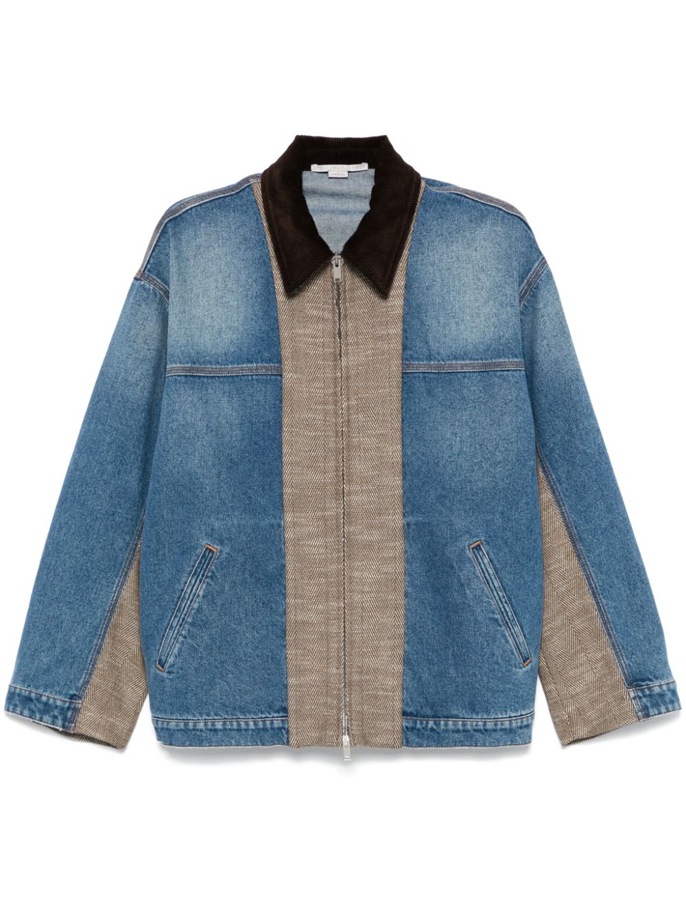 Stella McCartney Blue Denim Tweed Coat image 0