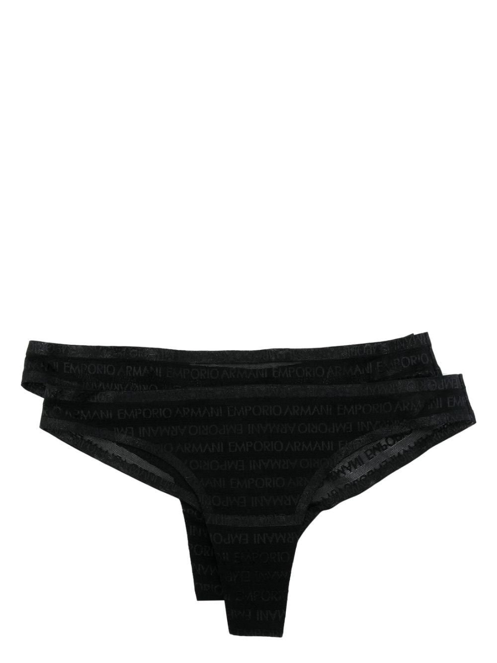 Emporio Armani 2-Pack Black Stretch Thong Underwear image 0