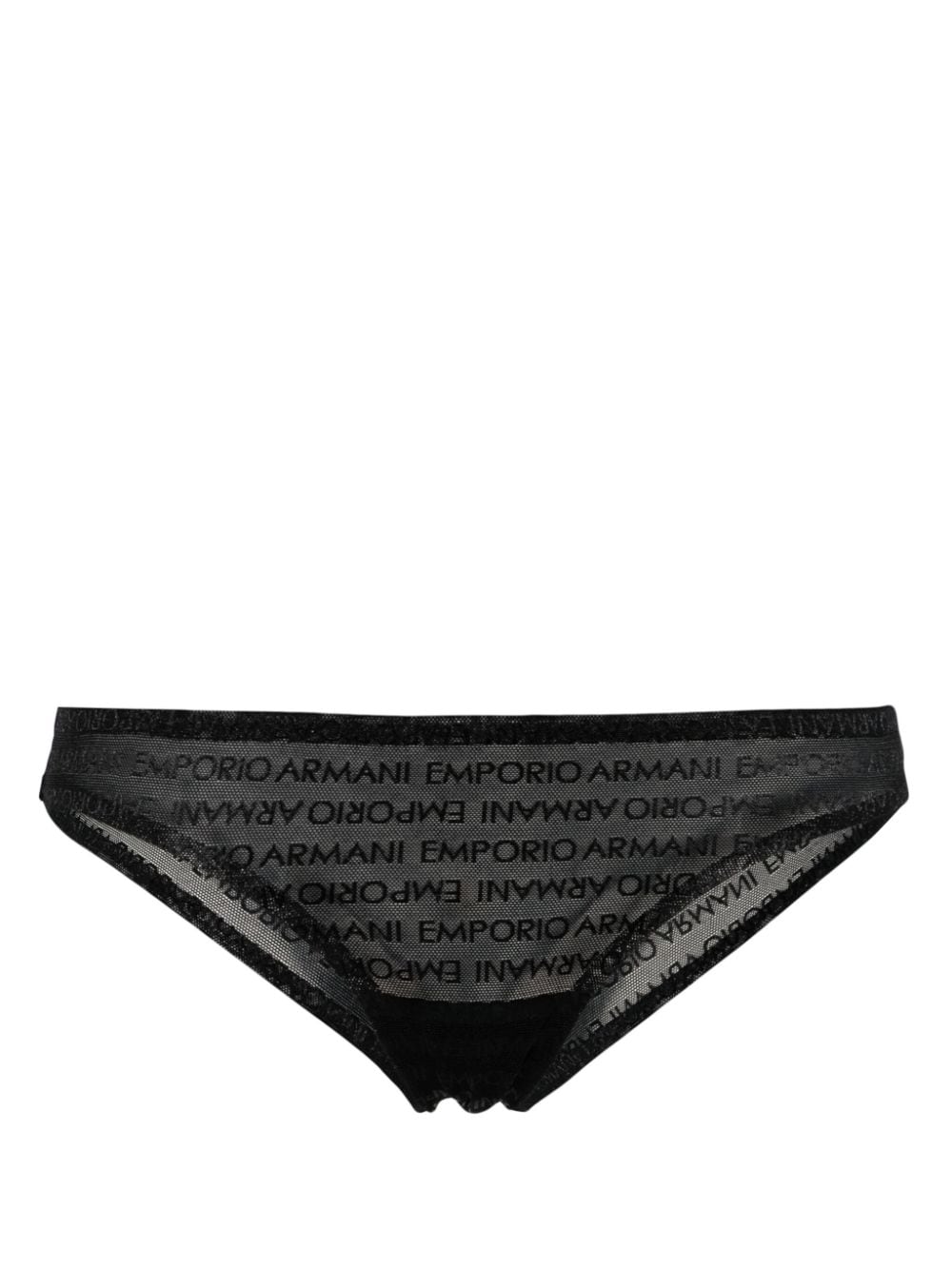 Emporio Armani 2-Pack Black Stretch Thong Underwear image 3