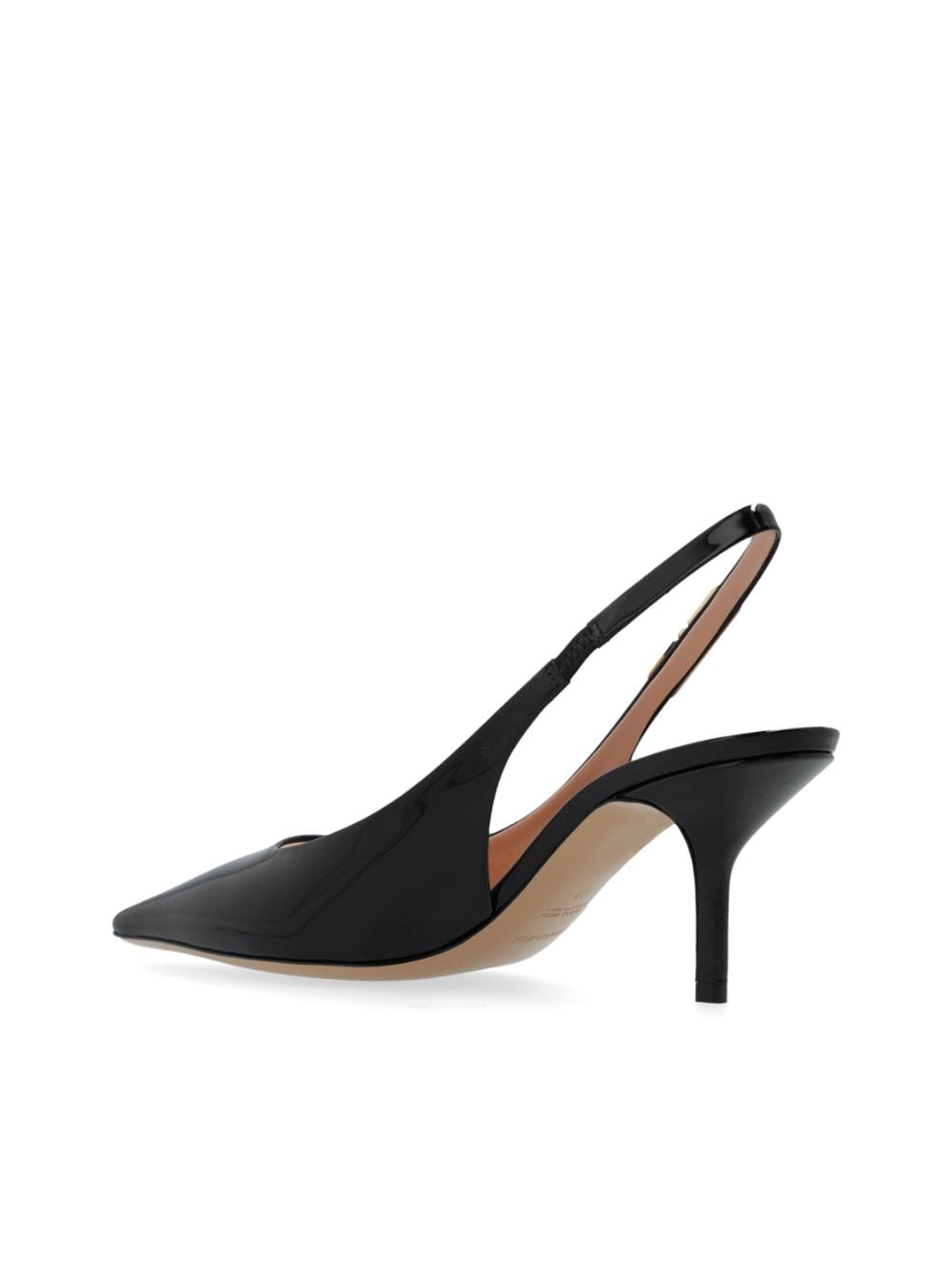 E'CLAT Pointed Toe Slingback Heels - Black image 5