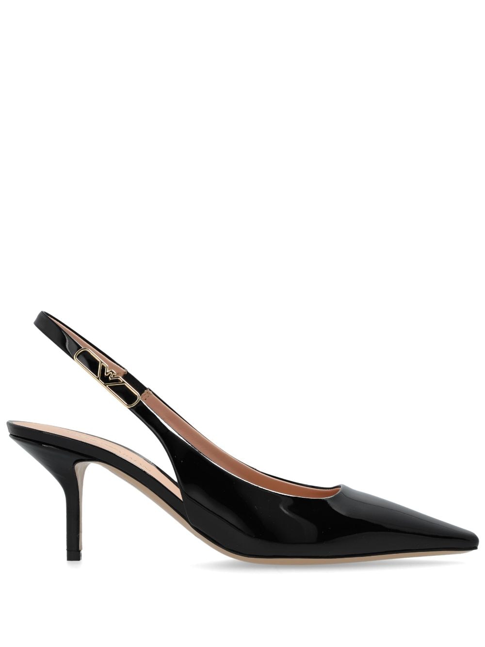 E'CLAT Pointed Toe Slingback Heels - Black image 0