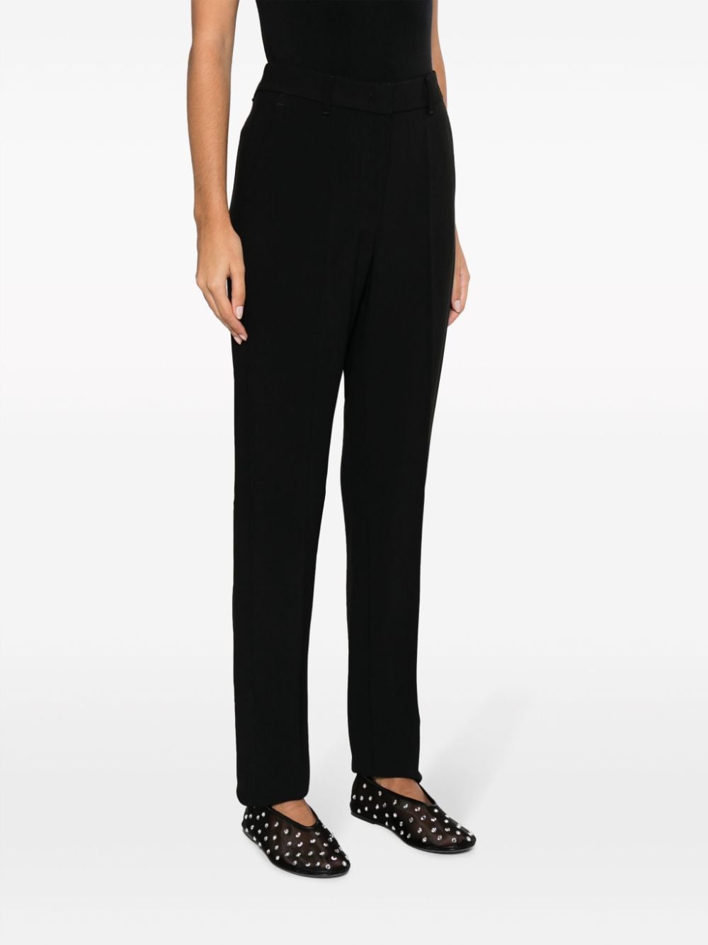 Emporio Armani Black Straight Leg Trousers image 3