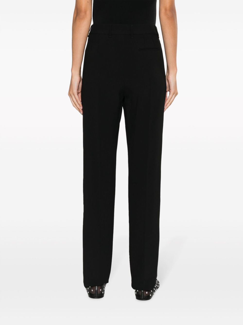 Emporio Armani Black Straight Leg Trousers image 4