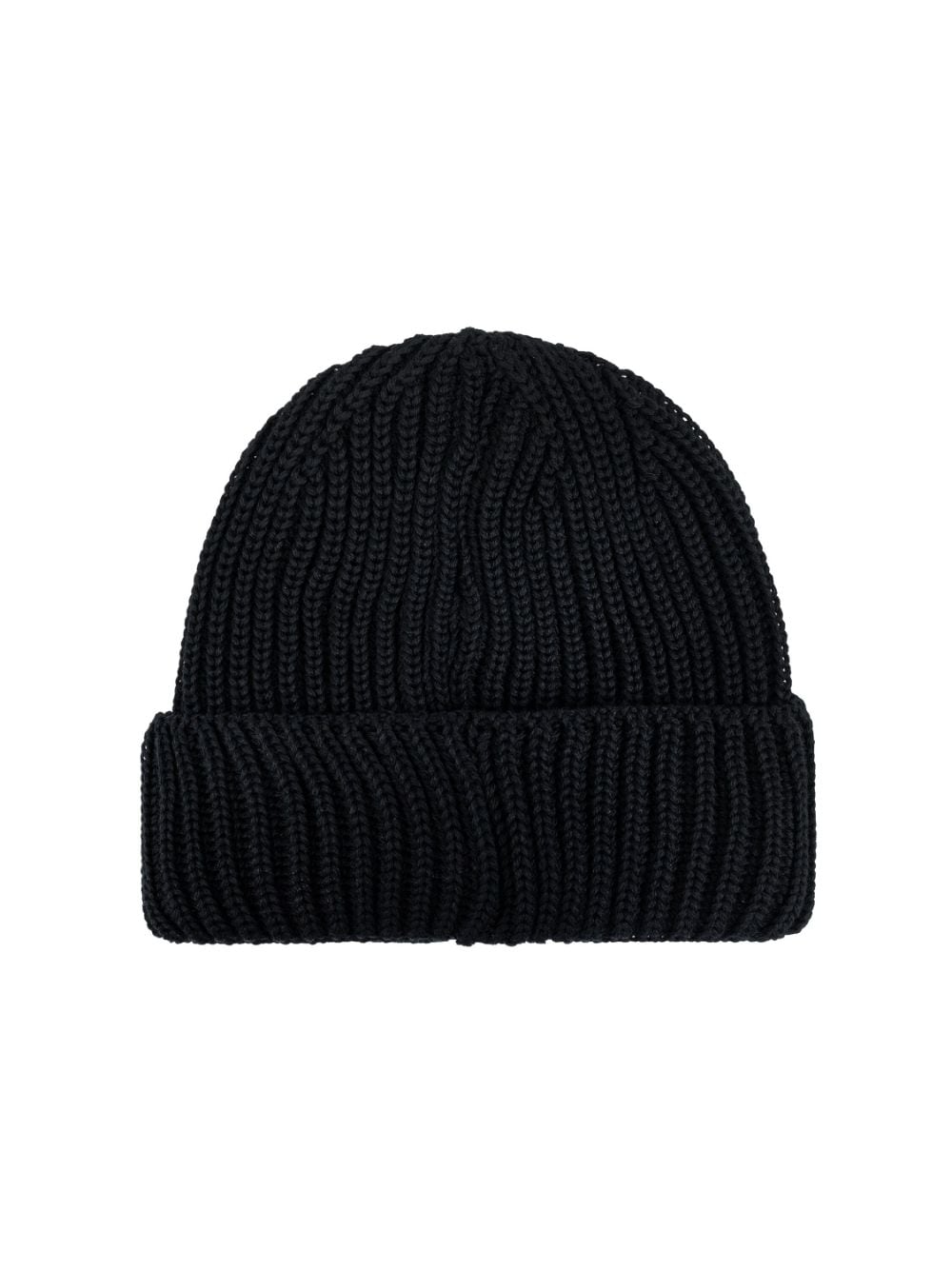 Emporio Armani Black Wool Ribbed Knit Hat image 2