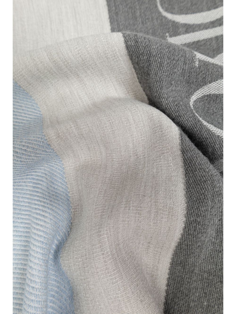 Emporio Armani Men's Jacquard Logo Stripe Scarf - Clear Blue image 1