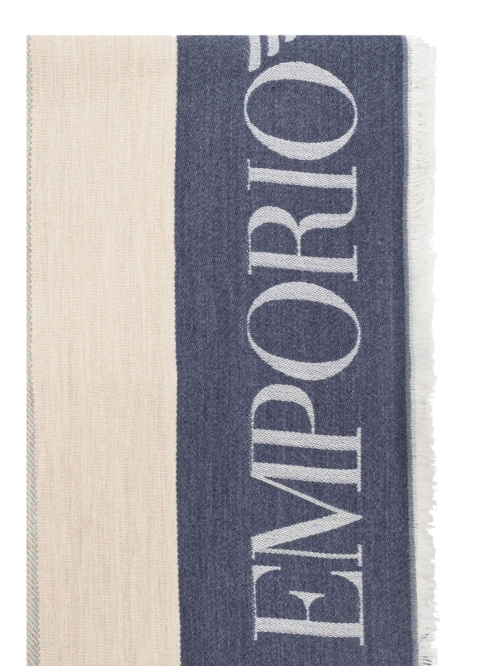 Emporio Armani Dove Grey Jacquard Logo Scarf image 3