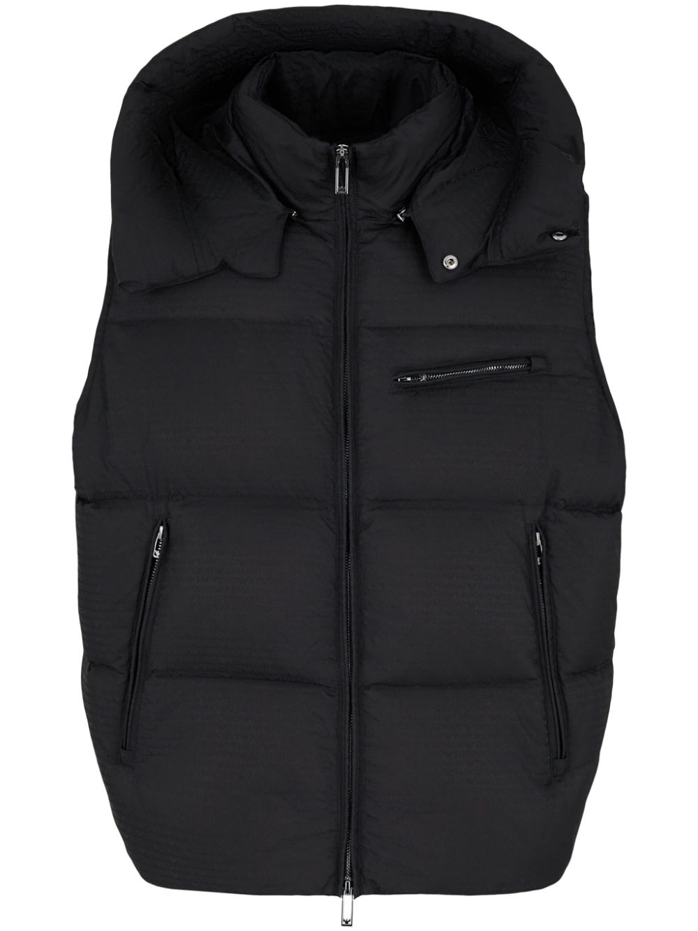 Emporio Armani Black Padded Quilted Jacket with Logo image 0