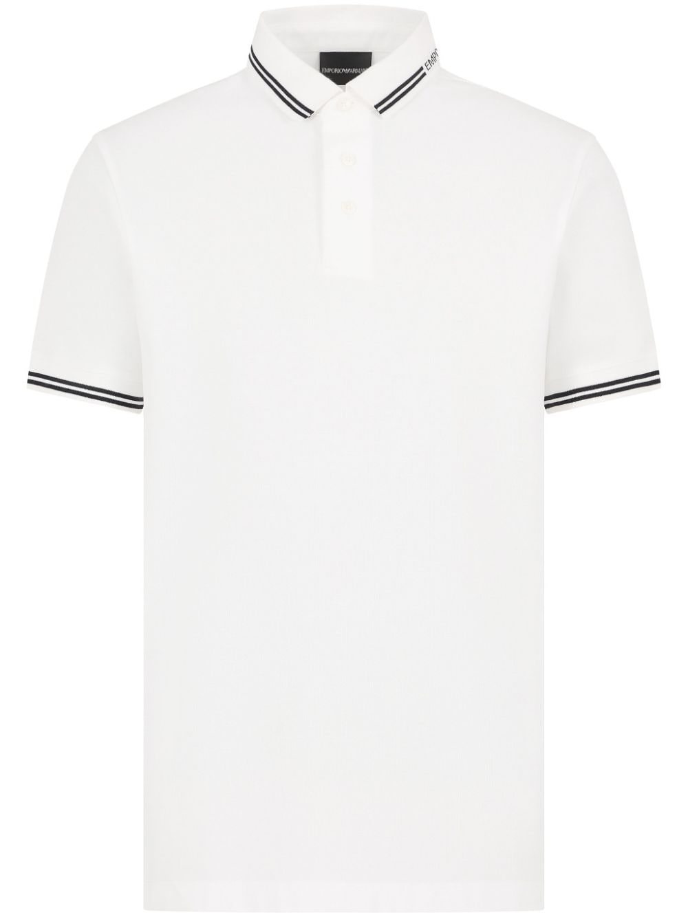 Emporio Armani Men's White Cotton Logo Polo Shirt image 0