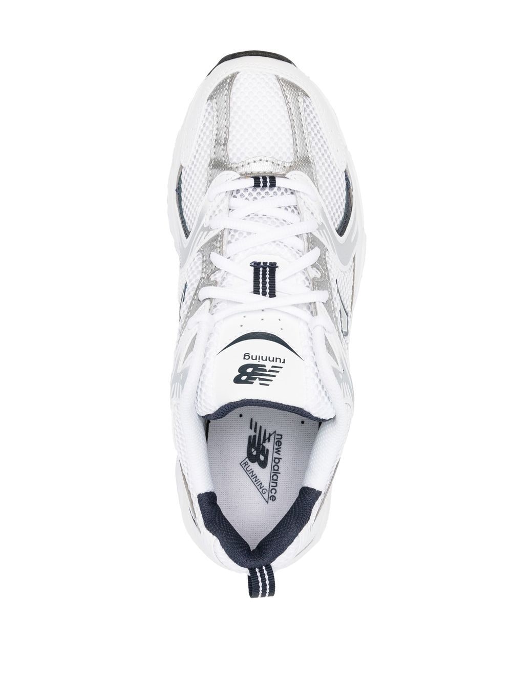 New Balance Men's White Leather Sneakers image 1