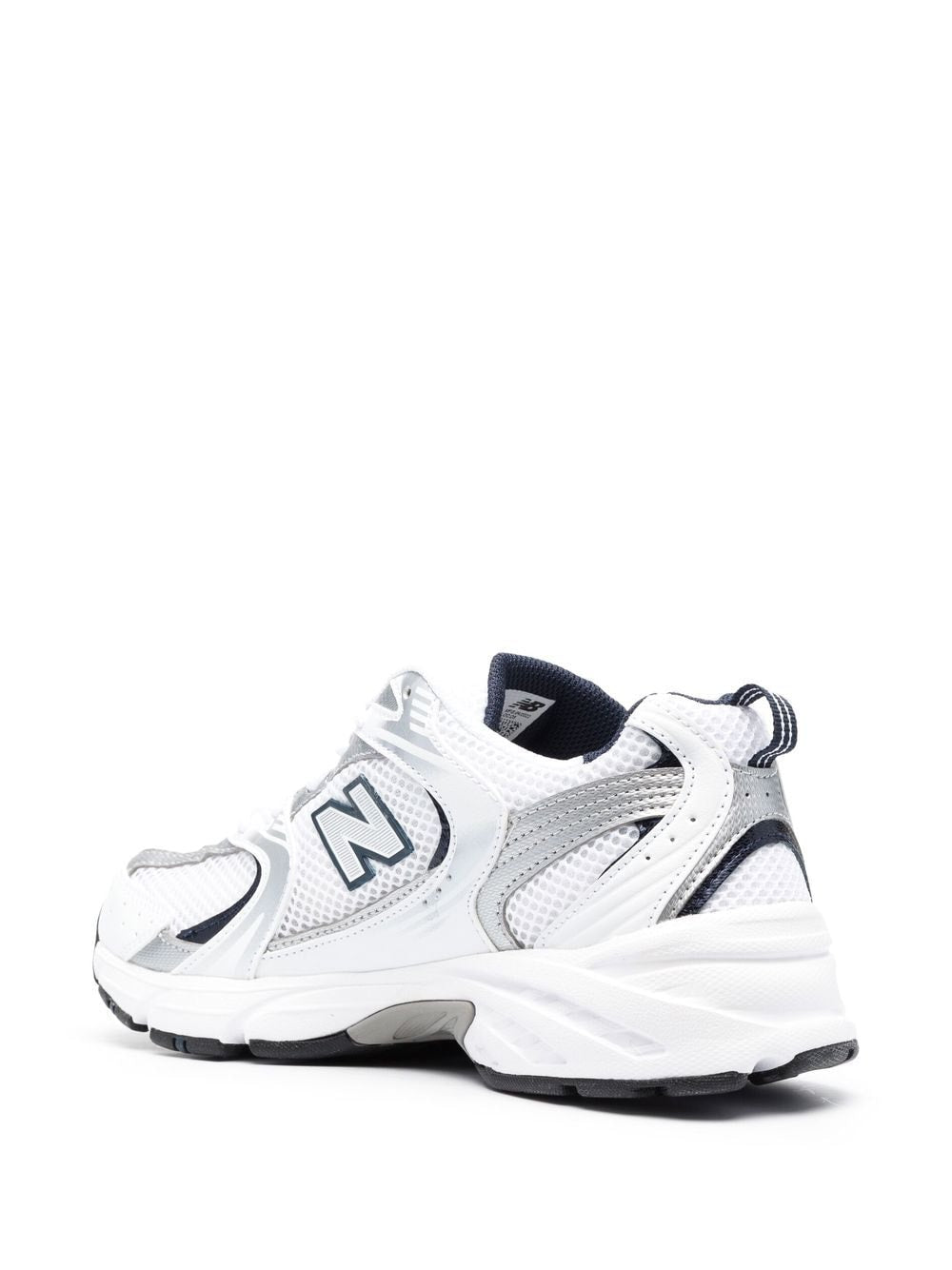 New Balance Men's White Leather Sneakers image 3