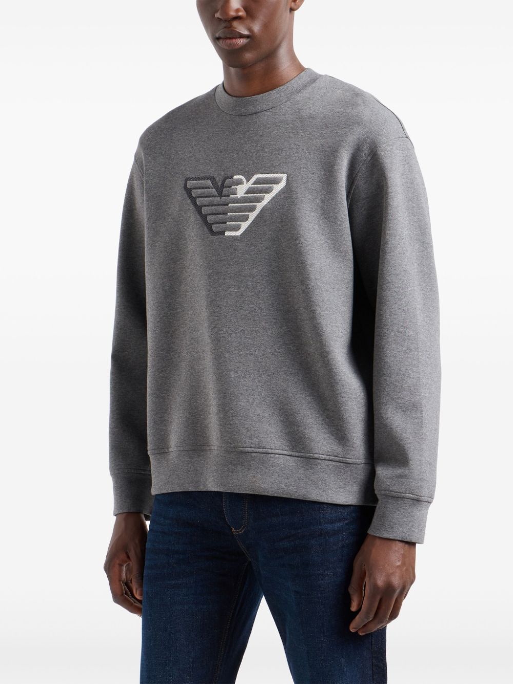 Emporio Armani Men's Grey Cotton Sweater image 1