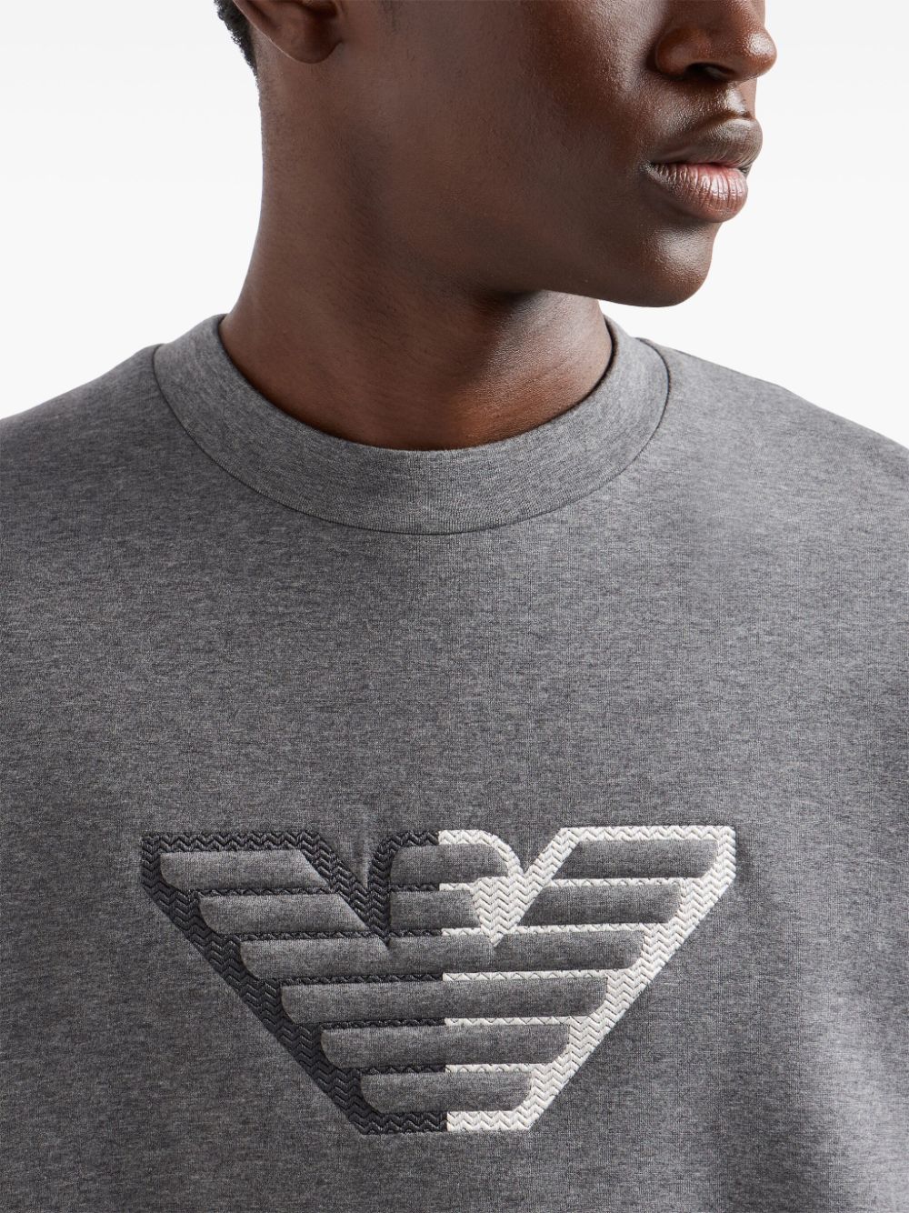 Emporio Armani Men's Grey Cotton Sweater image 3