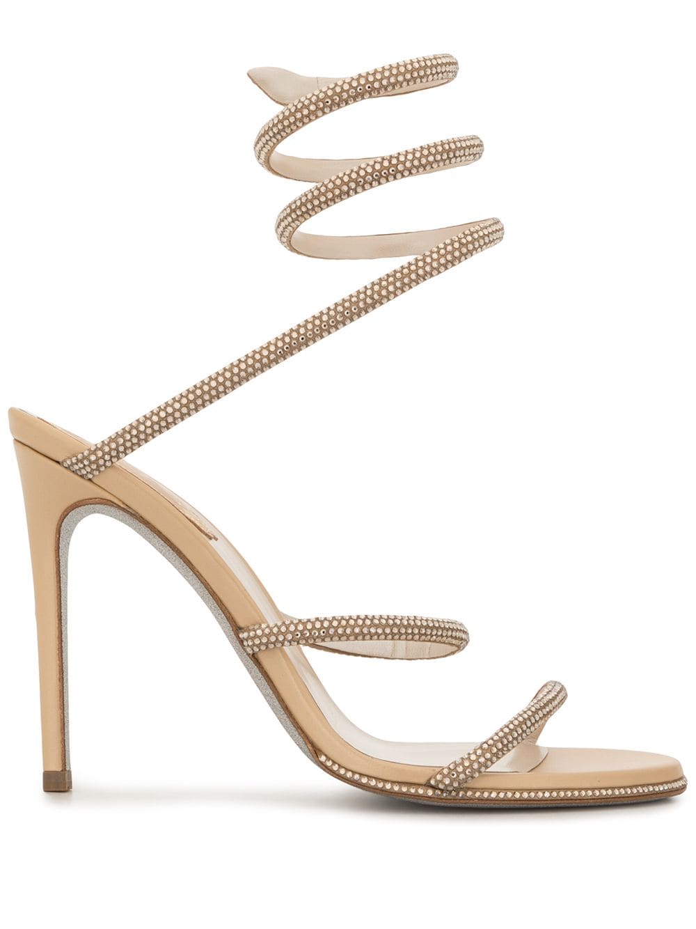 RENE' CAOVILLA Strass Detail Stiletto Sandals - Beige image 0