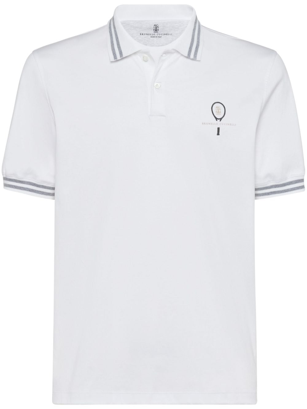 Brunello Cucinelli Embroidered Logo Polo Shirt - White image 0