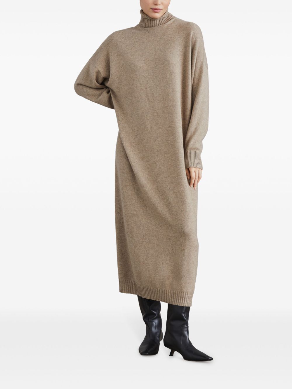 Brunello Cucinelli Beige Cashmere Knit Dress image 1