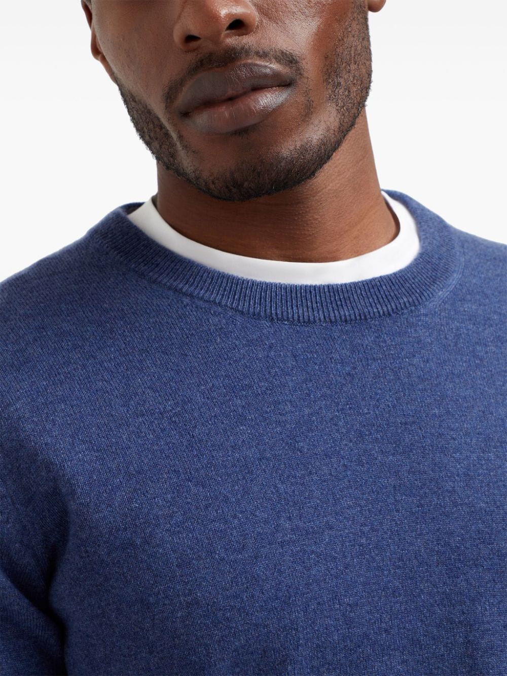 Brunello Cucinelli Men's Cashmere Crewneck Sweater - Clear Blue image 6