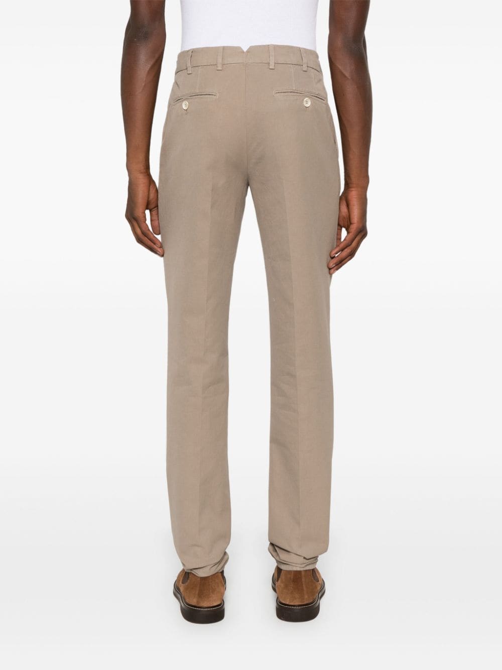 Brunello Cucinelli Beige Cotton Gabardine Trousers image 1