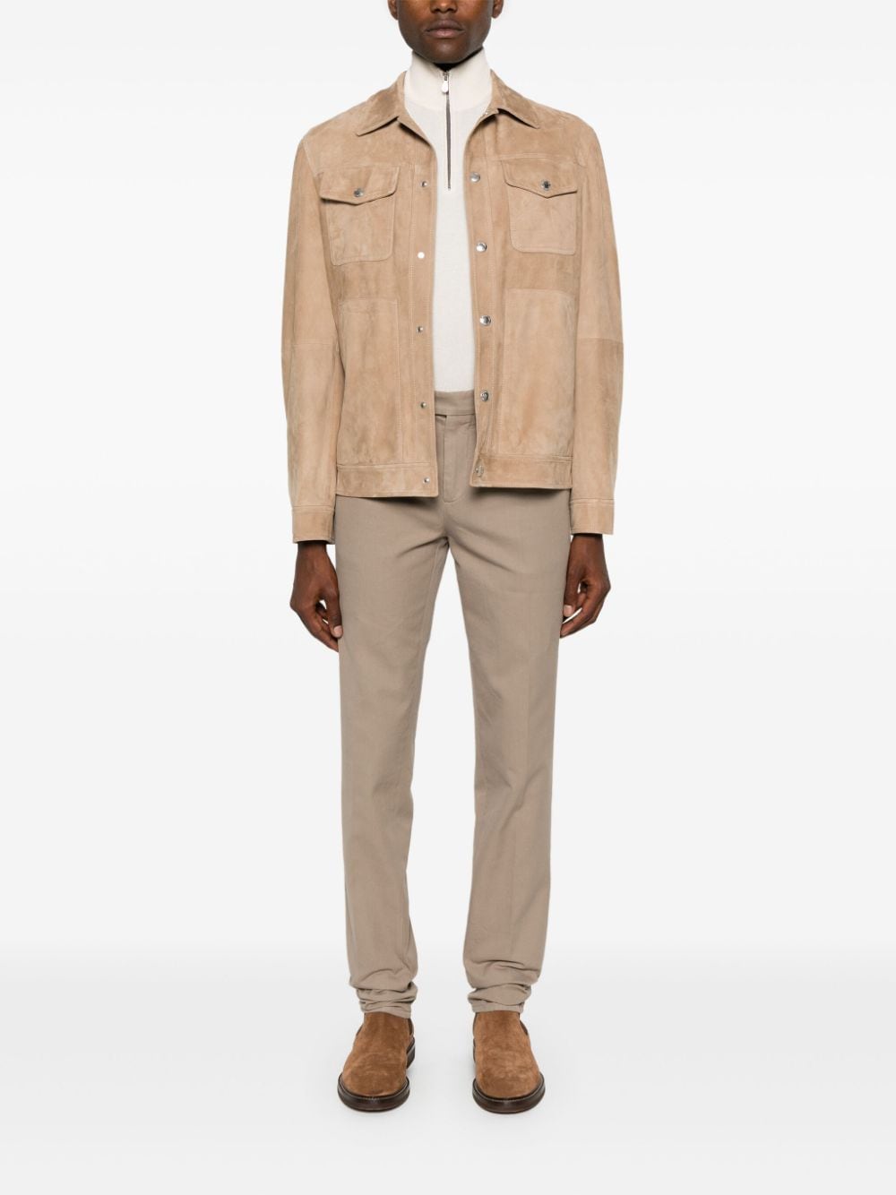 Brunello Cucinelli Beige Cotton Gabardine Trousers image 2