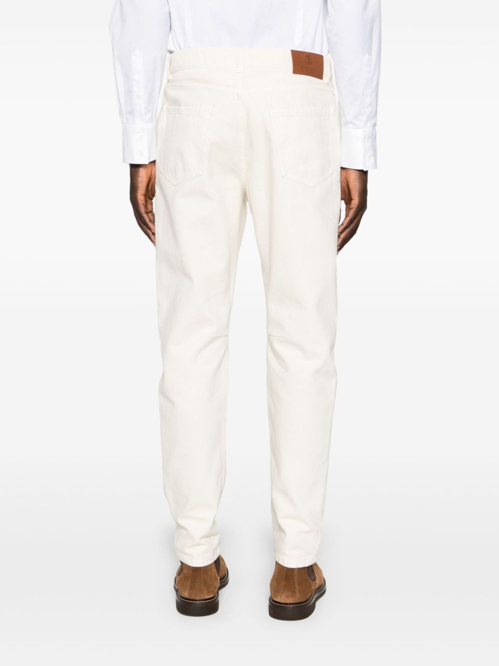 Brunello Cucinelli White Ripped Denim Jeans image 1