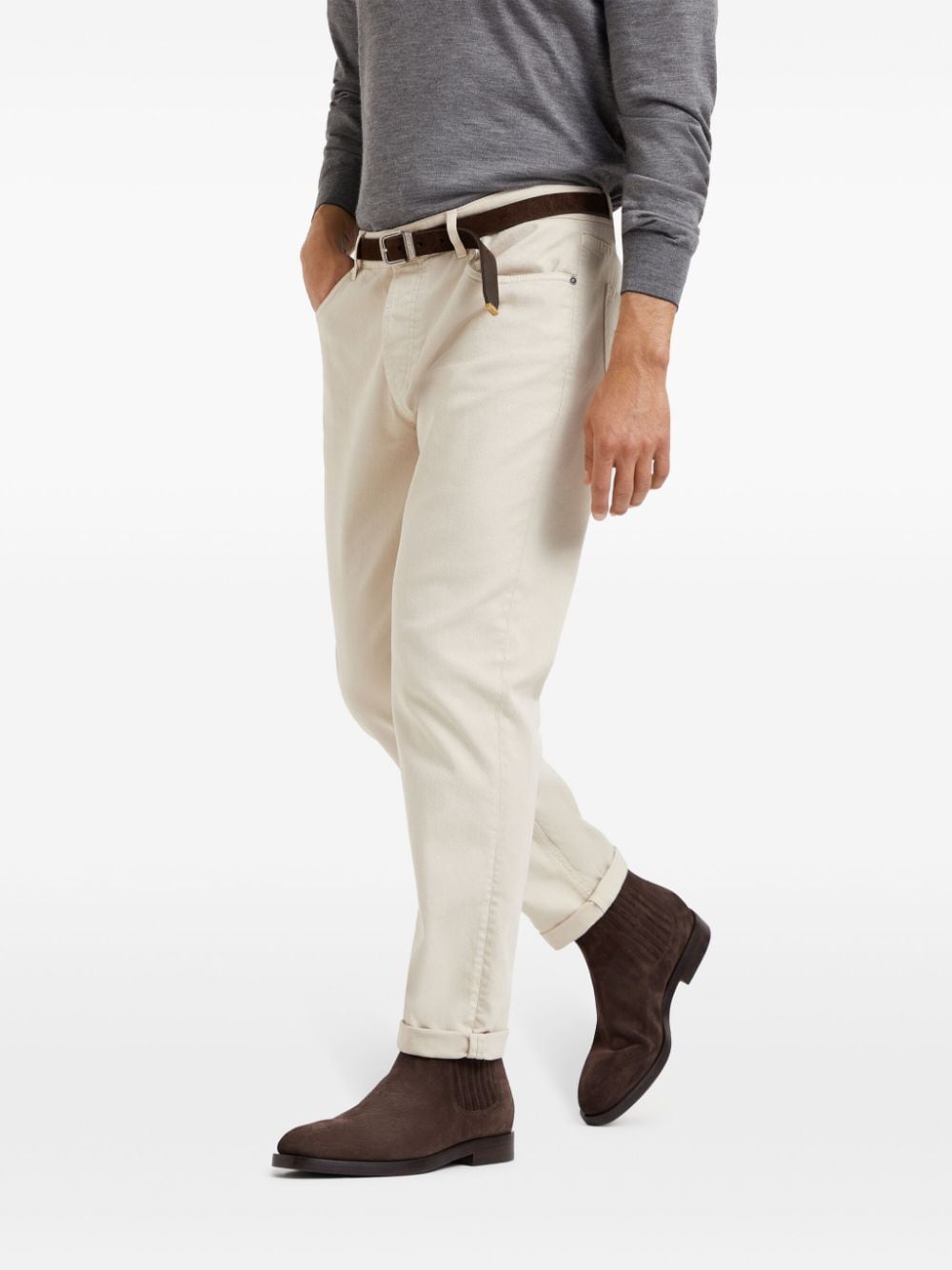 Brunello Cucinelli Straight Leg Beige Denim Jeans image 2