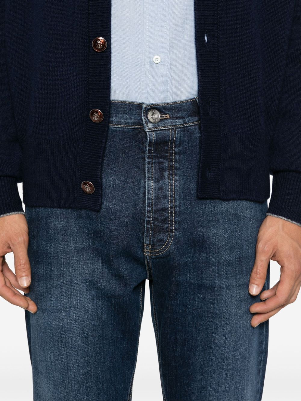 Brunello Cucinelli Blue Washed Denim Jeans image 4