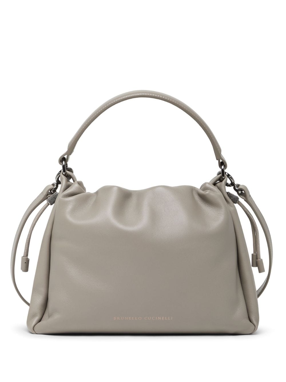 Brunello Cucinelli Dove Grey Calfskin Top Handle Bag image 0