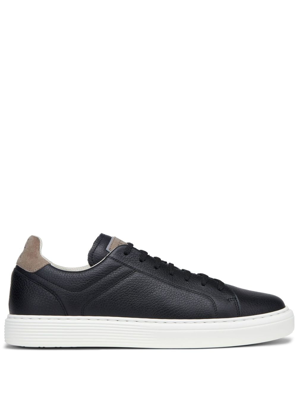 Brunello Cucinelli Black Leather Sneakers image 0