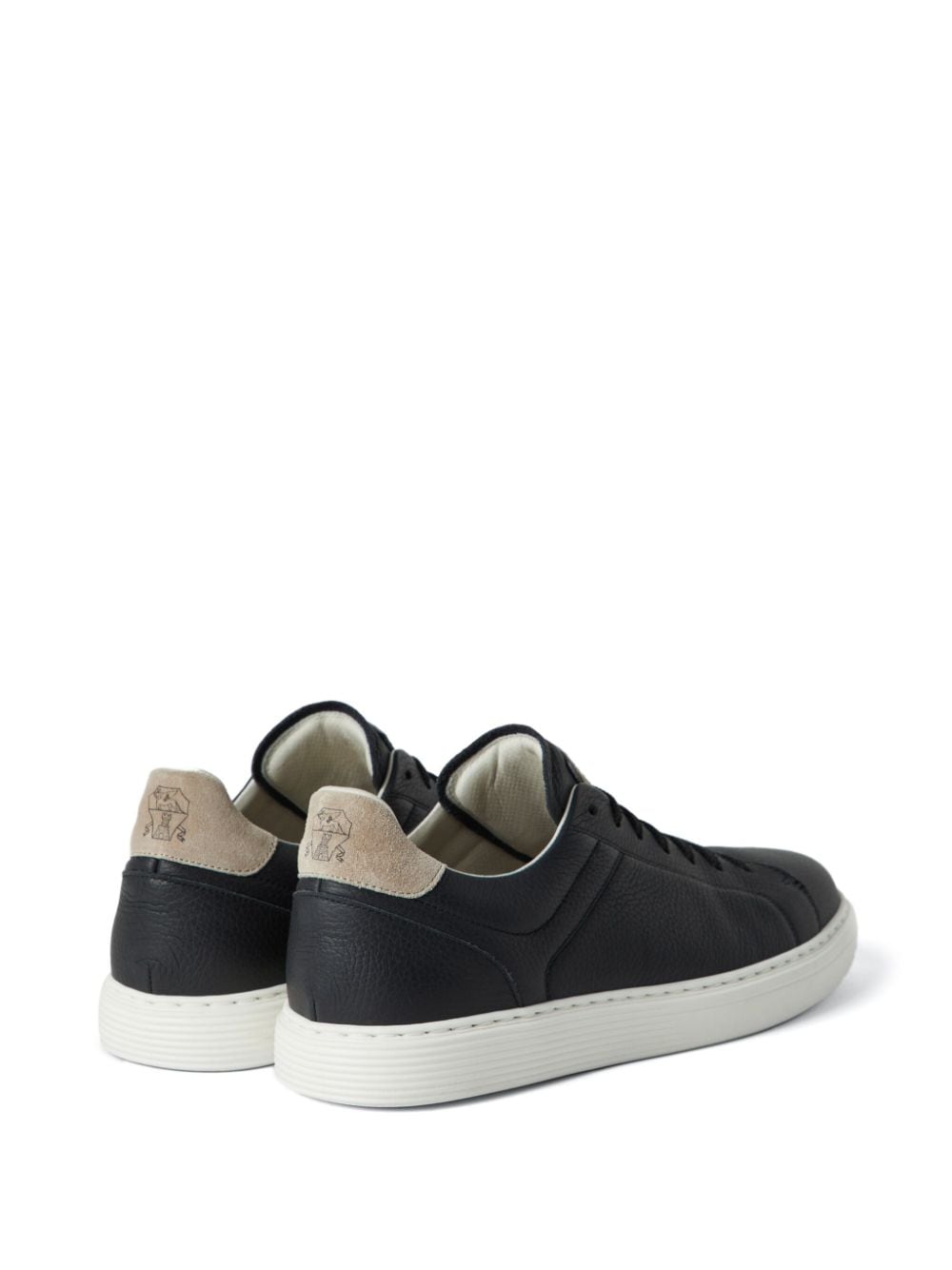 Brunello Cucinelli Black Leather Sneakers image 2