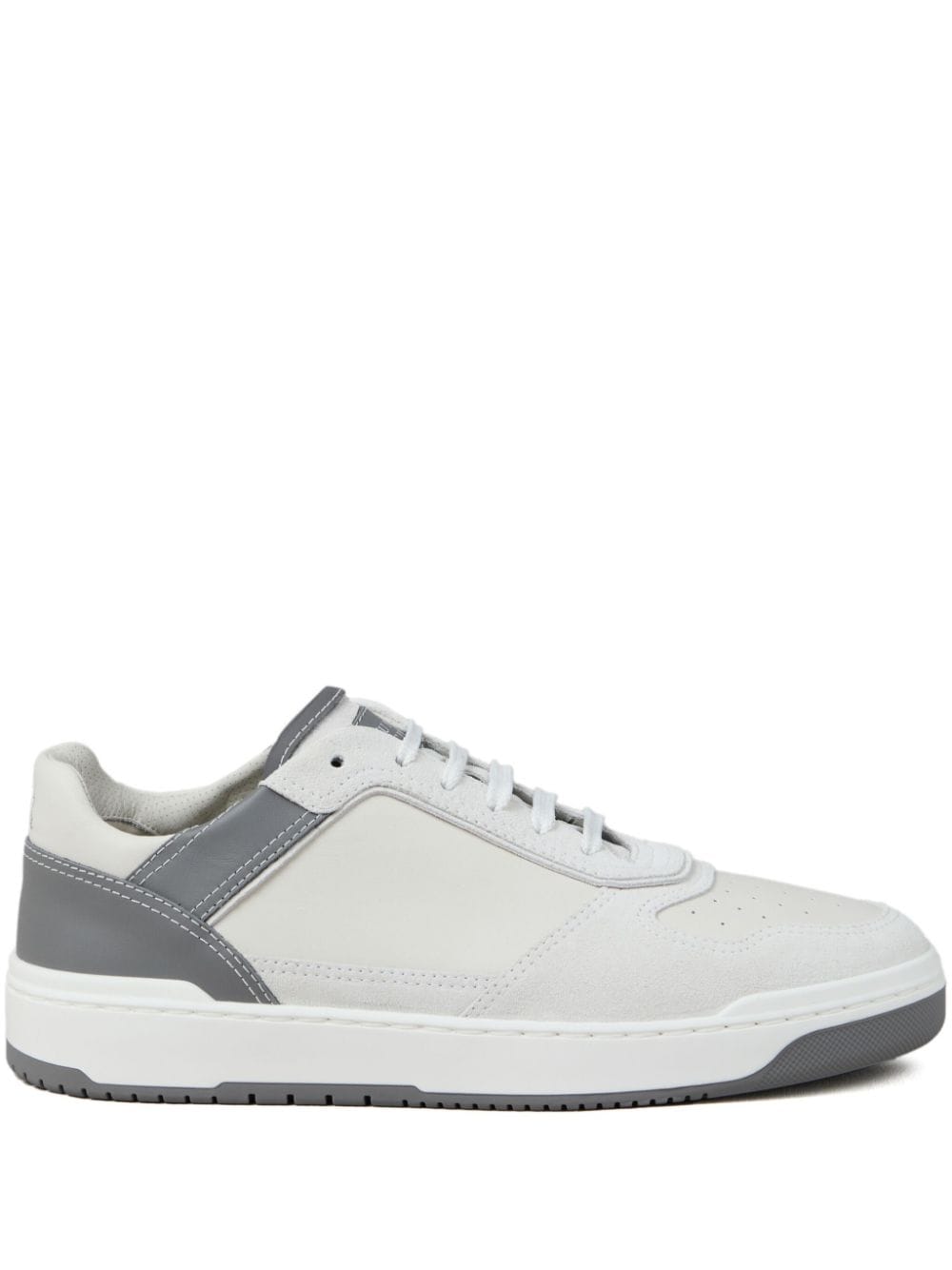 Brunello Cucinelli White Leather Panelled Sneakers image 0