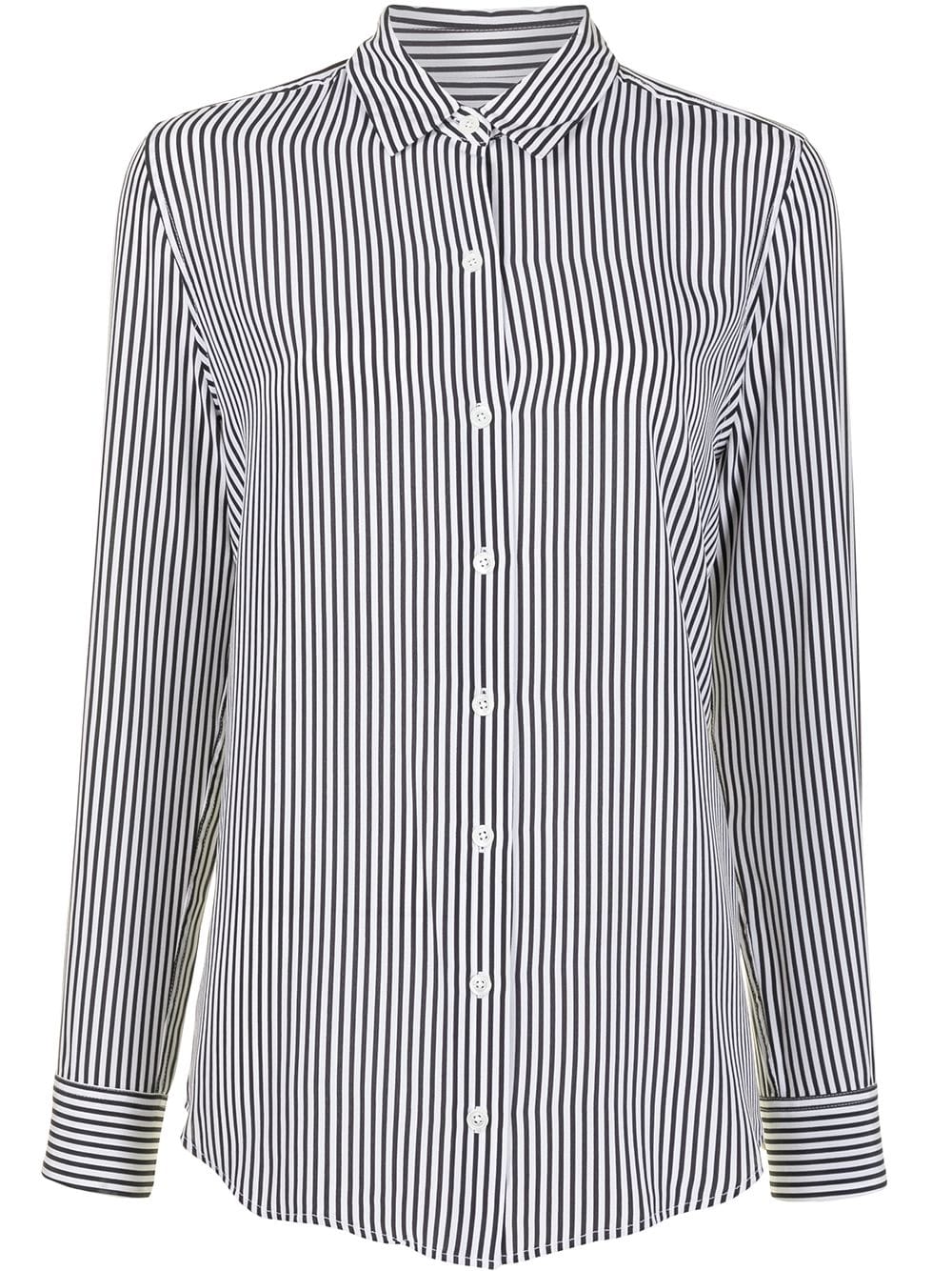 White Classic Stripe Long Sleeve Shirt image 0