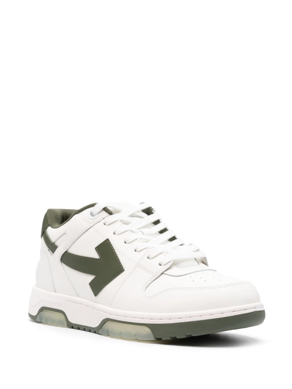 Off-White Green Calf Leather Sneakers image 1